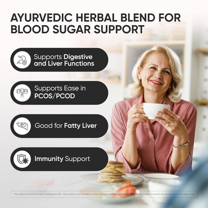 NAMHYA Diabetic Care Tea (Loose 100 Grams, 100 Cups) with Paneer Dodi, Bitter Melon, Guduchi & Ayurvedic Herbs for Blood Sugar Balance & Immunity Support, FREE SHIPPING