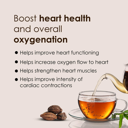 Namhya Heart Care Herbal Tea – Loose (150g, 75 Cups) – Supports Blood Pressure, Cardiac Strength & Circulation – Arjuna Bark Extract – Natural, No Preservatives, FREE SHIPPING