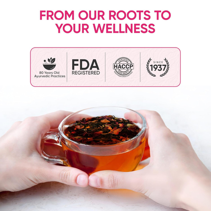 NAMHYA Womens Health Tea | Herbal Tea | PCOS Infusion for women | Loaded with Natural Ayurvedic Herbs (Shatavari and Ashoka) for Hormonal Balance & Better Period Cycle 3.53 oz (100 Grams)