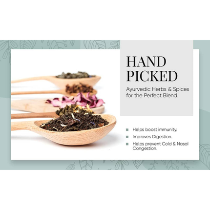Namhya - Spiced Black Loose Leaf Tea - 150g (75 Cups) - Reduces Stress, Boosts Stamina, Aids Digestion, Enhances Focus - Ashwagandha, Brahmi, Cinnamon - Natural, No Preservatives - Balances Vata & Kapha, FREE SHIPPING
