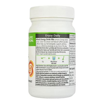 Herbalife Afresh Energy Drink Mix - 50 g (Lemon) Power FREE SHIPPING