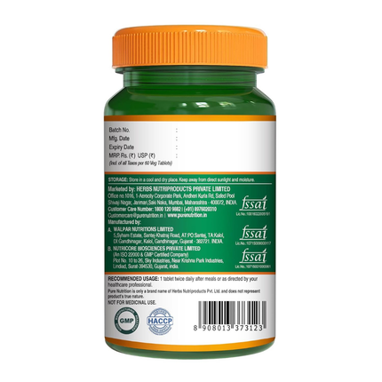 Pure Nutrition Magnesium Glycinate + Zinc - 60 Veg Tablets | Supports Bone, Muscle & Nerve Health | Promotes Relaxation & Quality Sleep | Eases Period Cramps | Enhances Stress Relief & Heart Health | Essential Daily Mineral Supplement, FREE SHIPPING