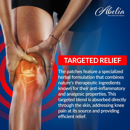 Abelia Herbal Knee Pain Relief Patches Arthritis Inflammation Patch Sticker | Instant Relief from Knee Pain | Joint Knee Pain Relief Products Natural Wormwood Extract Patch for Knee (20 Pieces) FREE SHIPPING
