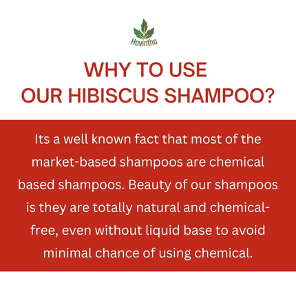 Havintha Natural Hair Shampoo With Amla Reetha Shikakai Methi Dana And Hibiscus Powder For Men & Women, Totally Organic | Paraben and Sulphate Free Shampoo - 227gm (Pack of 1) FREE SHIPPING