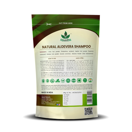 Havintha Natural Hair Shampoo with Herbal Amla Reetha Shikakai and Aloe vera Powder For Men & Women | For Oily Hair | Paraben and Sulphate Free Shampoo - 227gm, FREE SHIPPING
