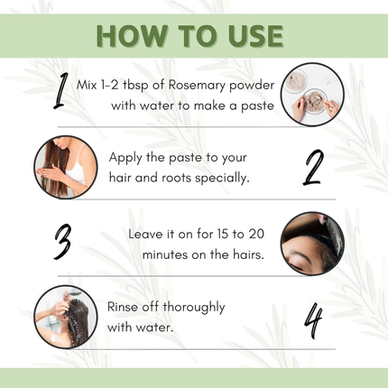 Havintha Natural Rosemary Dried Leaves Powder – 100% Pure & Natural Herb for Hair Growth - 100 gm, FREE SHIPPING