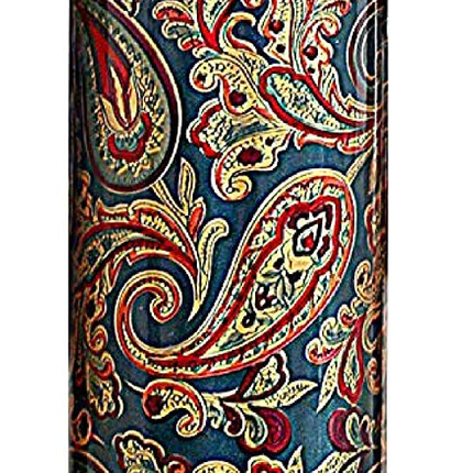 FINDOSOM Copper Water Bottle Meenakari Printed Work 1Ltr, Pure Copper Designer Water Bottle with Leak Proof Protection, Ayurveda and Yoga Health Benefits