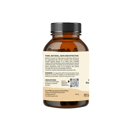 Brahmi Capsules Herbal Supplements (60 Capsules) FREE SHIPPING