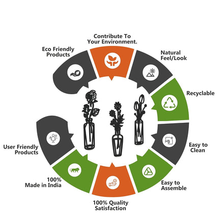 Flower Wall Decor 3-Piece Set | Wooden Floral Wall Hanging Art for Bedroom, Hall & Living Room | Laser Cut MDF Panels for Home Decor | Wall Decoration Items (Black, Set of 3)