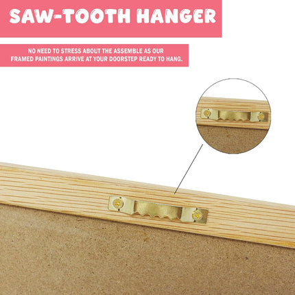 Floral Birds Theme Wall Art, Beautiful Artwork Frame Prints, Textured Posters for Living Room, Bedroom, Home Decor (Wooden- Design 3)