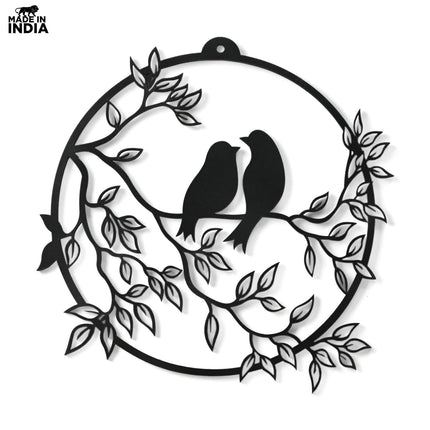 Bird Design Wooden Wall Decor for Living Room | Wall Hanging Art for Bedroom, Hall & Office | 3D Laser Cut MDF Wall Panel | Modern Home Decoration (Black, 1 Piece)