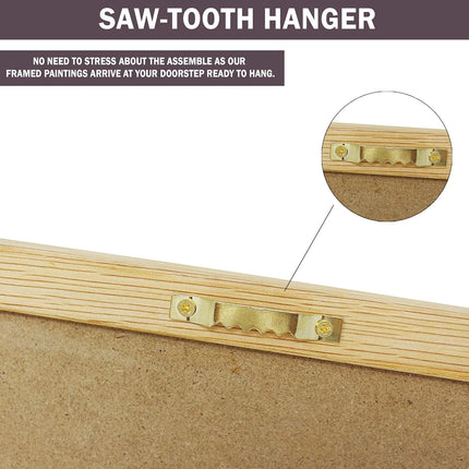 Floral Birds Theme Wall Art, Beautiful Artwork Frame Prints, Textured Posters for Living Room, Bedroom, Home Decor (Wooden- Design 4)