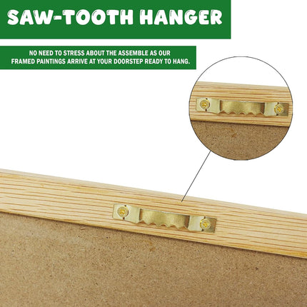 Floral Birds Theme Wall Art, Beautiful Artwork Frame Prints, Textured Posters for Living Room, Bedroom, Home Decor (Wooden- Design 2)