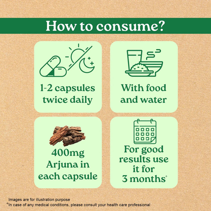 Arjuna Capsules Herbal Supplements (60 Capsules) FREE SHIPPING